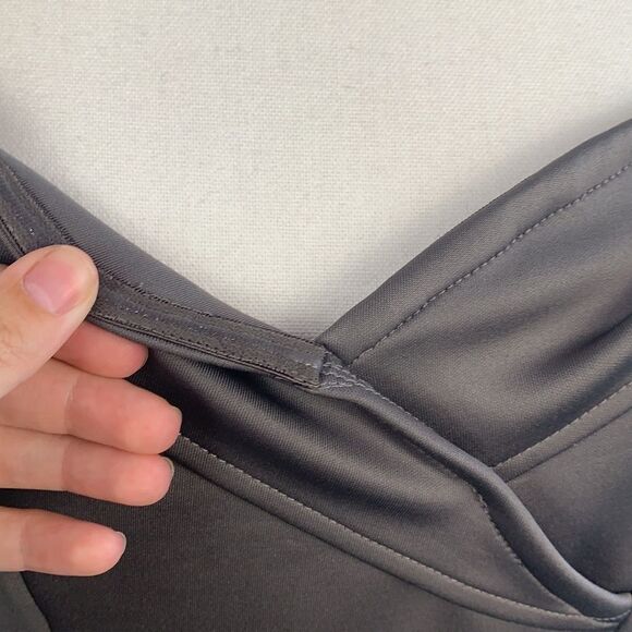 Armani Exchange NWT gray with black lace dress - Picture 4 of 13